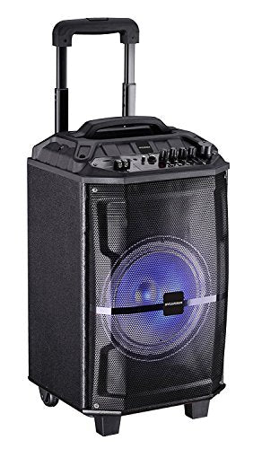 Curtis Sylvania SPA036 8 inch 30 Watt Bluetooth Tailgate Speaker with LED Lighting and Wireless Microphone