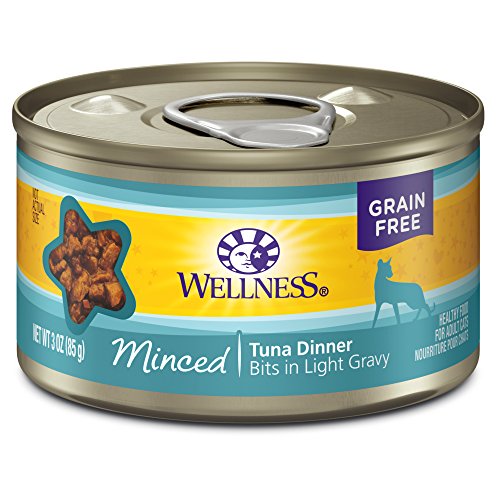 Bien-être des aliments pour chats humides sans céréales en conserve, poulet haché, une boîte de 5,5 onces (paquet de 24)