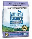 Natural Balance 42082 LID Potato & Rabbit Formula Dog Food 12LB