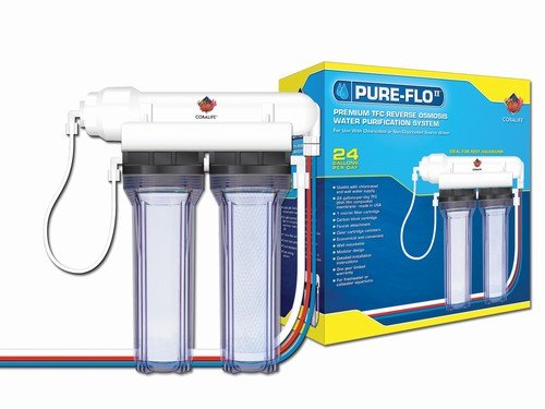 Coralife 05675 Pure-Flo II 2 Canister RO System (24GPD)