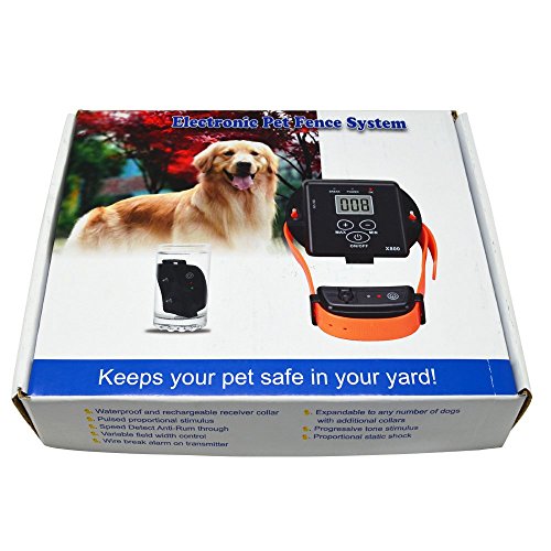 Waterproof In-Ground Rechargeable Pet Collar Electronic Invisible Remote Pet Dog Fence Containment System