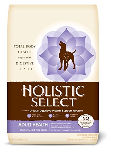 Holistic Select 24956 Adult Health Chicken Meal & Rice Dry Dog Food (15 Lb)