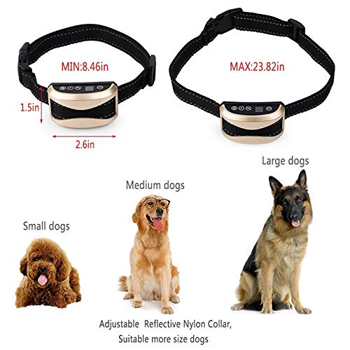 PATPET Pet Dog Waterproof Rechargeable Anti Bark Adjustable-Dog Training Collars