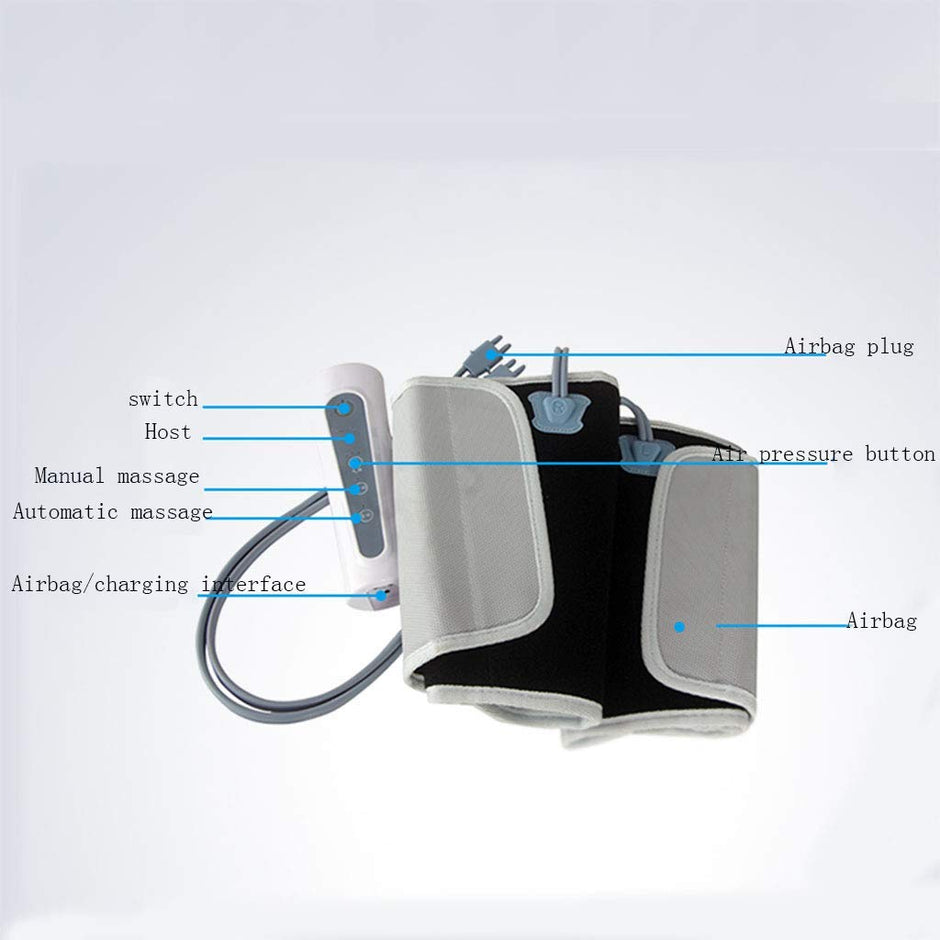 Dual Calf and Foot Air Massager,Air Compression Leg Wraps Massage Therapy Device for Pain Relief Handheld Controll