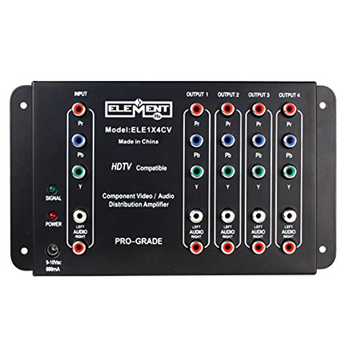 Élément HZ ELE1X4CV HD Composant 1 Entrée 4 OPRES DE SORTIE VIDEO / STÉRÉO Amplificateur de distribution audio
