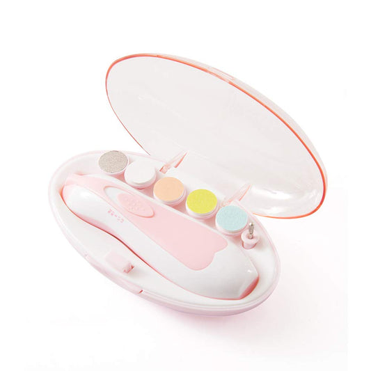 1set Baby Electric Nail Polisher Baby Nail Clipper Anti-Scratch Multi-Function Nail Repair Tool For Baby Safe Electric Nail Clipper Baby Nail Trimmer with LED Light for Newborn Infant Toddler Kids Adults Womenï¼ˆPinkï¼‰