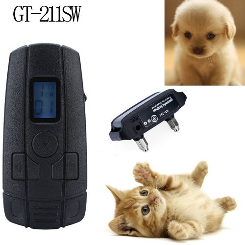 Aetertek GT-211SW Rechargeable 350m Remote Control 1 Dog Cat Training Shock Vibrate Anti Bark Collar