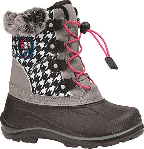 Bottes d'hiver SM1484J de Naturmania Nat avec un fond EVA léger et flexible (Houndstooth, 12)