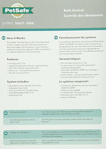 PetSafe Citronella Anti-Bark Spray Collar et recharge peuvent regrouper