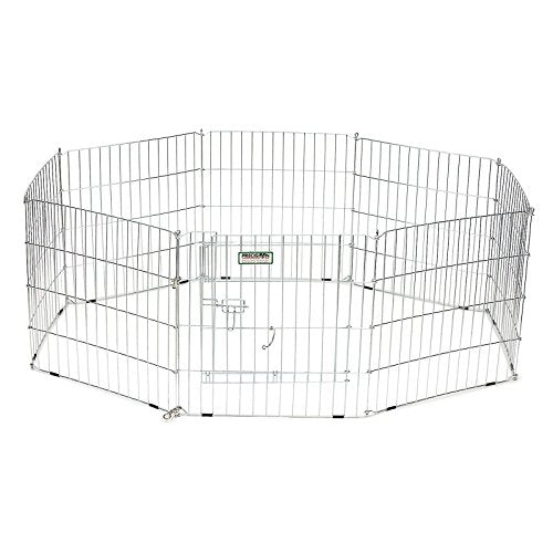 Precision Pet Silver Exercise Pen with Door