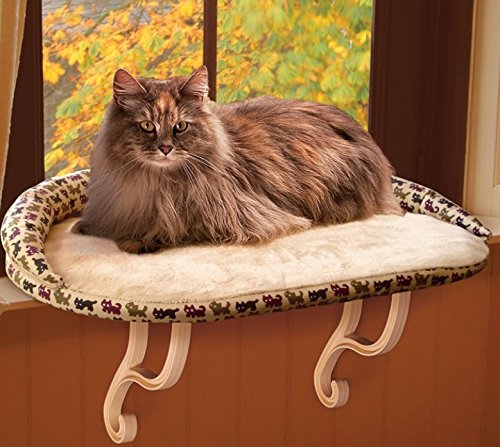 K&H 3097 Deluxe Bolster Kitty Sill with Bolster for Cat