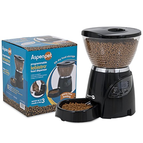 Aspen Pet Le Bistro Portion Control Automatic Pet Feeder In Black