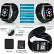 Qiufeng GT08 Smart Watch Smartwatch Bluetooth Bluetooth Sweatproof With Camera TF / SIM Card Slot pour Android et iPhone Smartphones For Kids Girls Boys Men Women (Black)