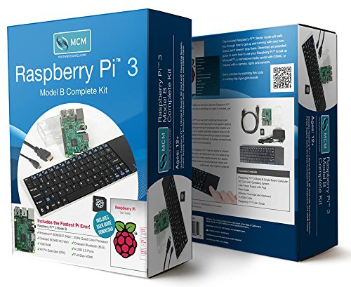 MCM Electronics Raspberry PI 3 83-16565RK Modèle B Kit complet avec étui, clavier, alimentation électrique, câbles et plus encore