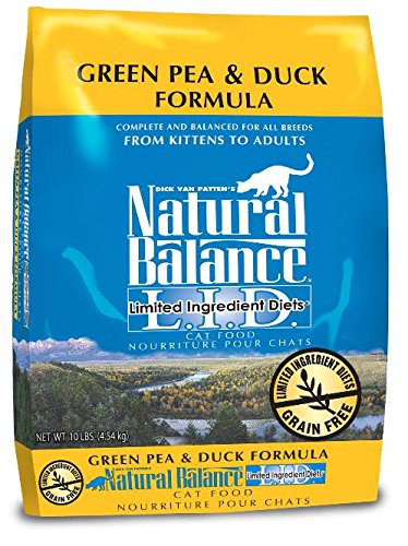 Natural Balance 52510 Pea and Duck Formula Dry Cat Food (10 Lb)