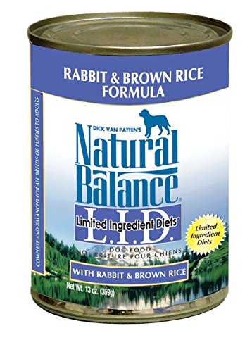 Natural Balance 43130 L.I.D. Rabbit & Brown Rice Dog Food 12/13 OZ