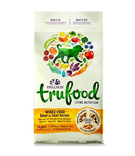 Bien-être trufood chiot poulet / poulet foie / recette de lin.