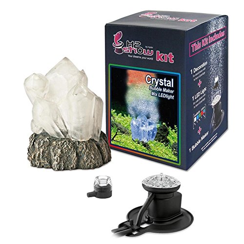 Hydor H2Show KB2401 Kit en cristal avec fabricant de bulles et Colormix LED Spot Light