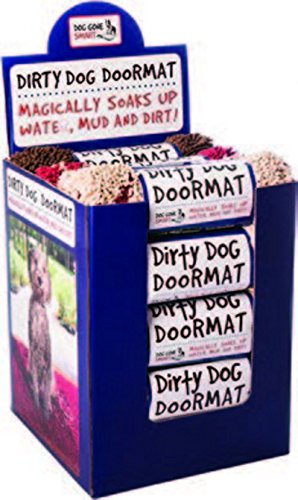 Chien devenu Smart Dirty Dog Doormat 31x20inch Counter Display de 15pc