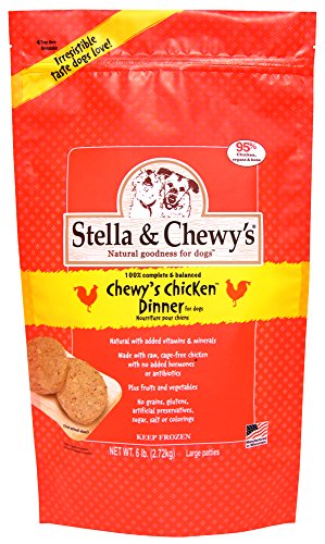 Stella & Chewy's 45792 Frozen Chewy's Chicken Dinner Morsels Dog Food 6LB (4)