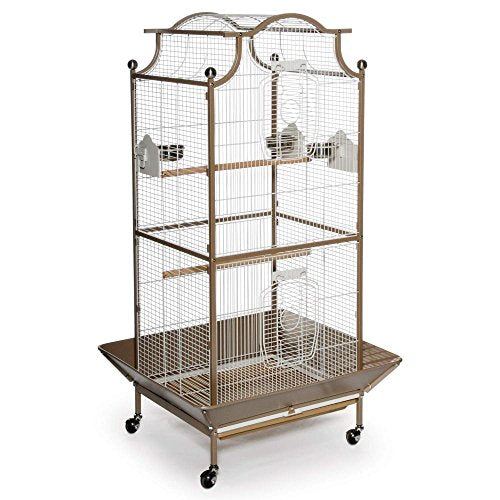 Prevue Pet 3141 Pagoda Cockatiel Cage Coco/White 24x22x58.5