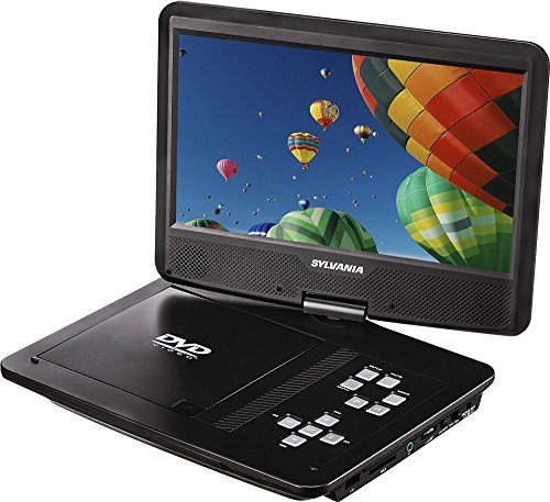 Curtis Sylvania SDVD1030 10 inch Swivel Widescreen Portable DVD Player with 5 Hour Battery Backup - Black