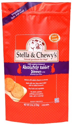 Stella & Chewy's 45785 Exotic Frozen Absolutely Rabbit Dinner Dog Food 6LB (4)