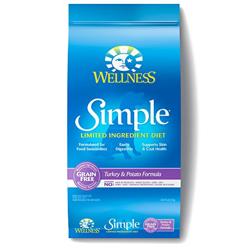 Wellness Simple Natural Grain Free Dry Limited Ingredient Dog Food, Turkey & Potato, 26-Pound Bag