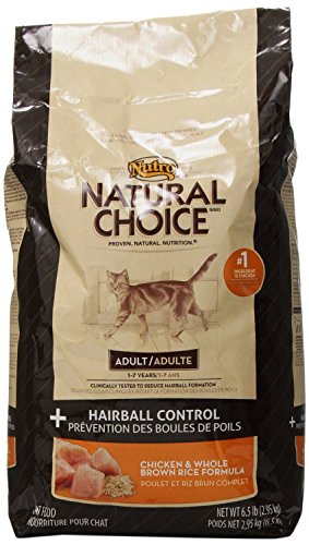 Nutro Natural Choice 10105564 Hairball Control Poulet / riz Alimentation pour chats pour adultes (2,95 kg)