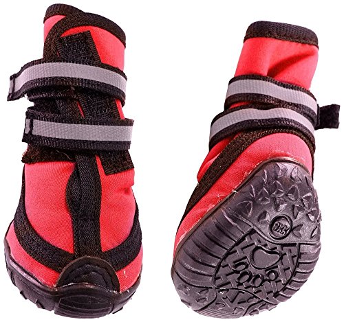 Ethical Pet Products 800326 Performance Fleece Red Boots In Large For Dogs