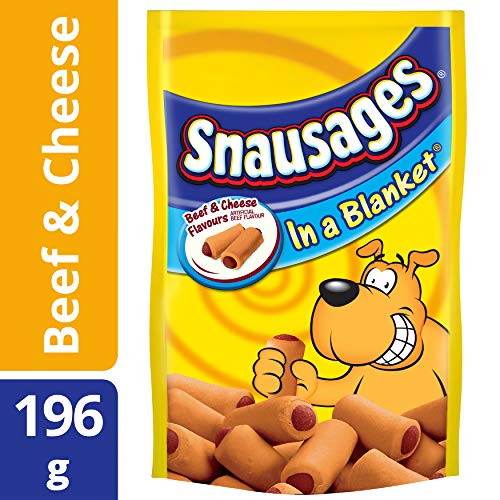 Snausages dans une couverture de bœuf et de collations de chiens de chiens 196 grammes