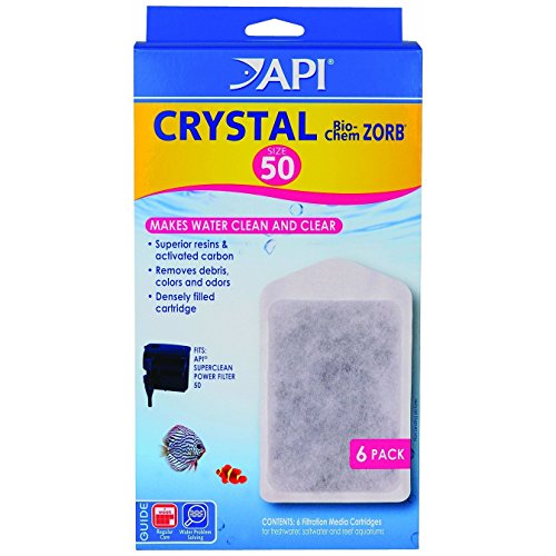 API AA7023 Crystal Bio-Chem Zorb Filter Cartridge for Aquarium 6 Pack (50)