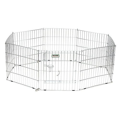 Precision 1211-20242FD 42-Inch Cargo Kennel Play Yard Silver ExPen with Door Boxed