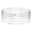 Précision 1211-20224FD 24 pouces Cargo Kennel Play Yard Silver Dépenses avec porte en boîte