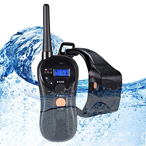 WOLFWILL 100% Waterproof Rechargeable Humane No Shock Remote Dog Training Collar 1980ft Blind Operation with Tone Vibration Light Electric Collar Dogs(22 to 88lbs)
