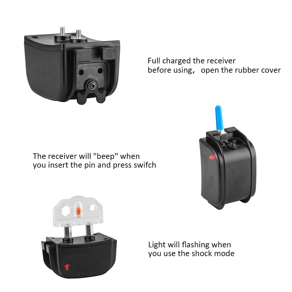WOLFWILL Rechargeable Training Collar 330 Yards Remote Pet Dog with Beep / Vibration / Shock Electric E-collar