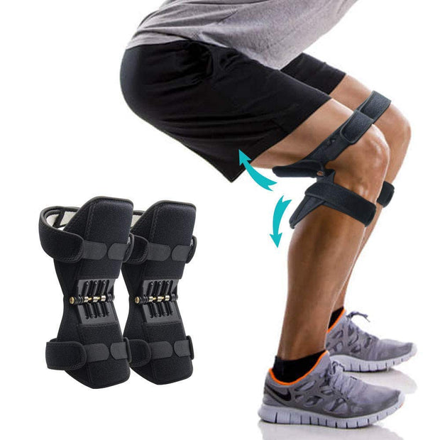 Support du genou - Booster, coussinet de tampons de genou réglable - Poste de pouce de soulève de puissance Poussinets de genou puissant REBOND Spring Force - Pour le gymnase Ralking Basketball - Sports Blessury Rehabilitation & Protection