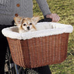 Solvit Products Tagalong Wicker Bicycle Basket For Dog