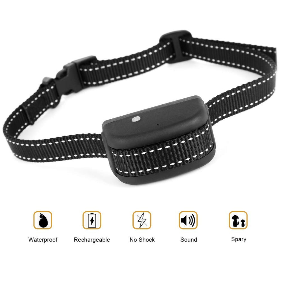 Collier de pulvérisation d'écorce [version améliorée], collier d'entraînement anti-écorce, collier de pulvérisation sans odeur de citronnelle en toute sécurité pour tous les chiens - rechargeable