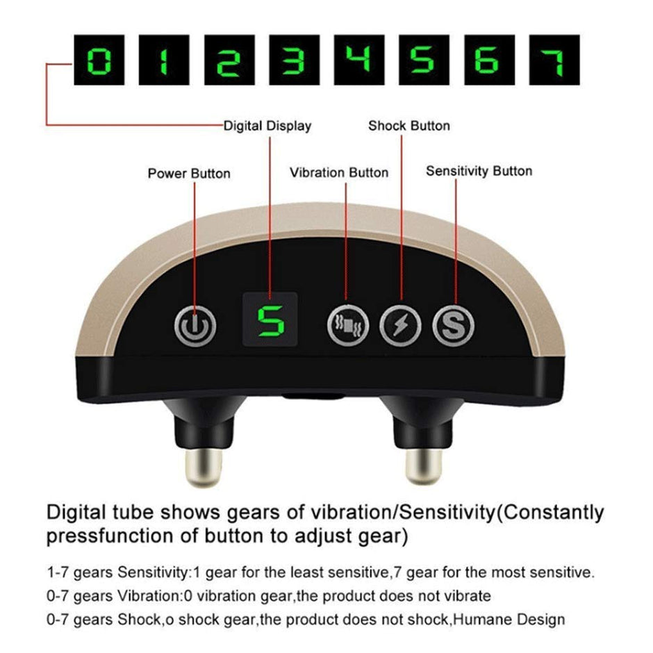 Anti Barking Dog Collar, Waterproof Rechargeable Electric Remote Control Dog Collar 4 Training Modes Anti-Barking Device Pet Supplies