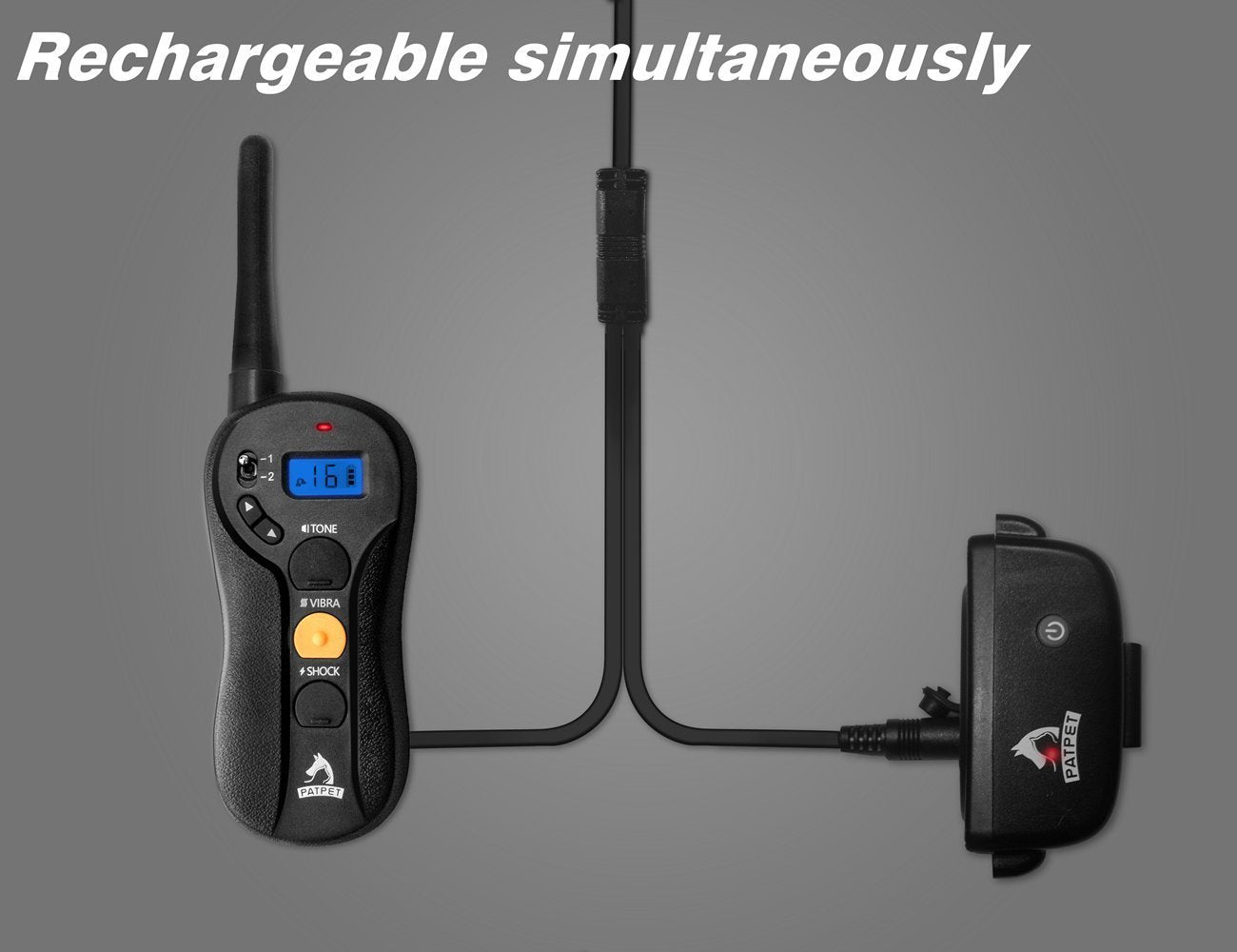 Dog Training Collar Blind Operation Shock Collar for Training 2 Dogs - Rechargeable and Waterproof 660yd Remote E-Collar with Separate Command Buttons,Fit for 15-100 lb