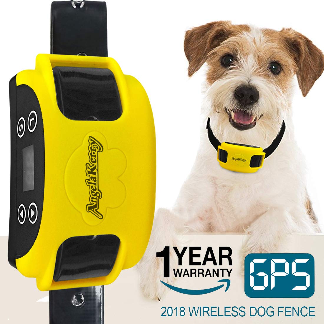 Wireless Dog Fence System with GPS, Outdoor Invisible Pet Containment System Rechargeable Waterproof Collar 850YD Remote for 15lbs-120lbs Dogs (1pc GPS Receiver by 1 Dog)
