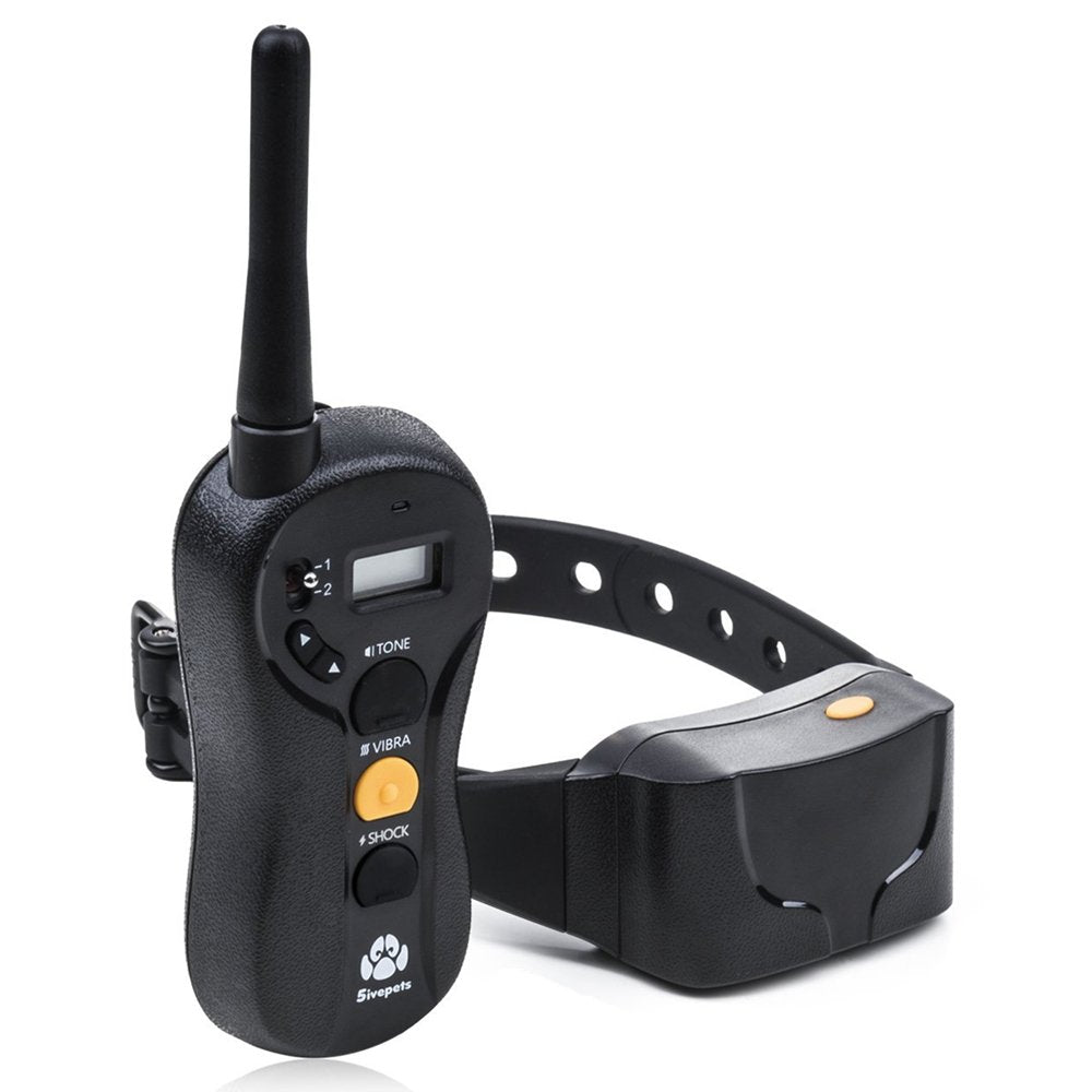 Dog Training Collar,5ivepets Electronic Rechargeable 100% Waterproof 650yd Remote Dog Collar with Tone,Vibration,Shock Mode for Large to Small Dogs (8.8Lbs - 88Lbs)