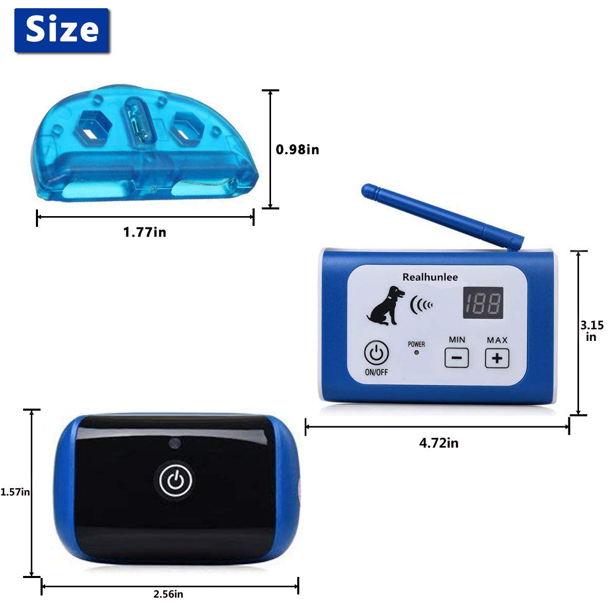 Wireless Electric Dog Fence System Outdoor Wireless Dog Fence Containment System 550YD Remote Control with Rechargeable Waterproof Receiver Beep/Shock/Static Mode Dogs