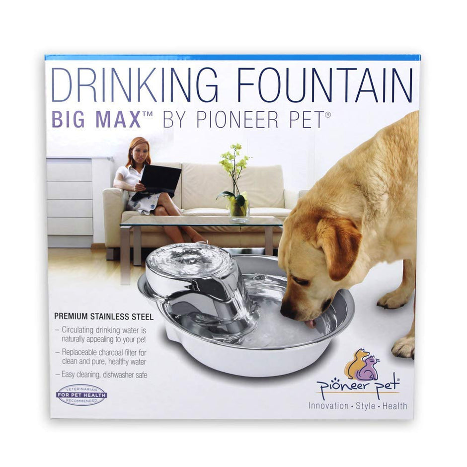 Pioneer Pet Raindrop Style Fountain en acier inoxydable
