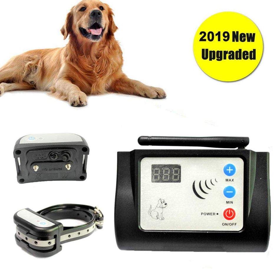 Dog Training Collar & Dog Fence Outdoor 2-in-1, Electirc Invisible Fence for Dogs with Remote Control Wireless WiFi, Adjustable Range Control, Harmless for Dogs