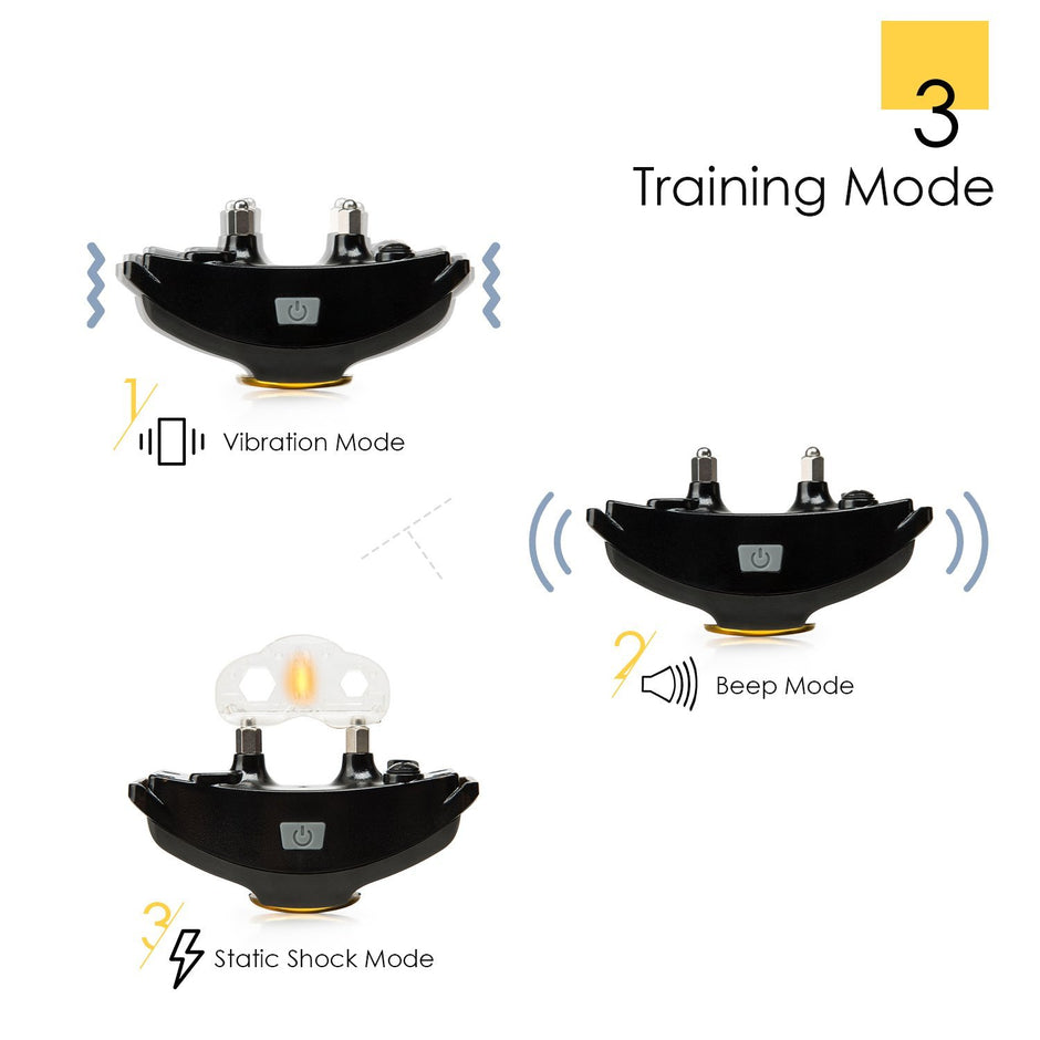 Dog Training Collar, Rechargeable & Waterproof, Blind Operation with Anti-stuck Button Remote 330yd Range, Dog Shock Collar with Beep, Vibration and Shock Mode for Small Medium Large Dog, 10-88lbs