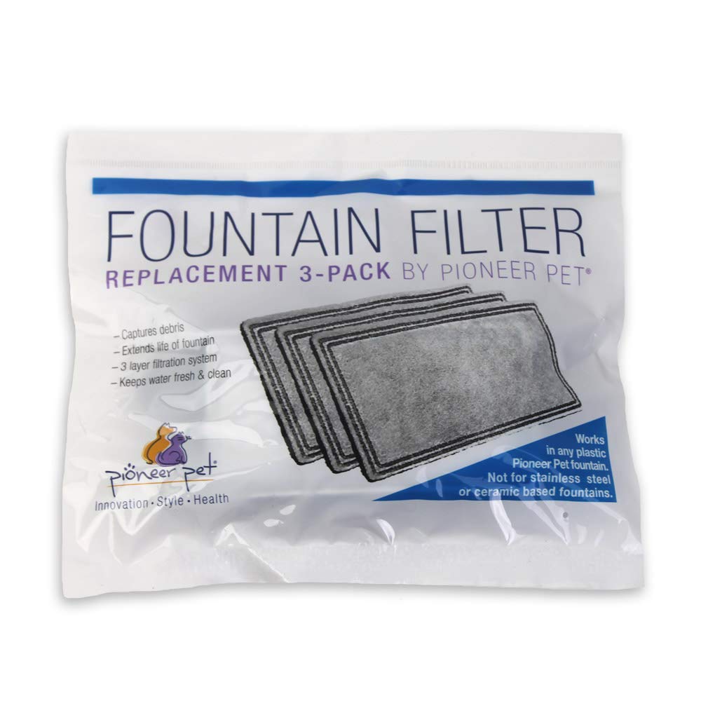 Pioneer Pet Replacement Filters for Plastic Fountains 3 Pack