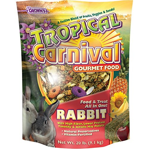 FM Browns HH4080 Tropical Carnival Gourmet Rabbit Food 20 lb