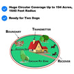 Wireless Electric Dog Fence Pet Containment System, Safe and Effective Anti Over Shock Design, Adjustable Control Range Up to 550YD & Display Distance, 1 Collar Receivers Rechargeable Waterproof